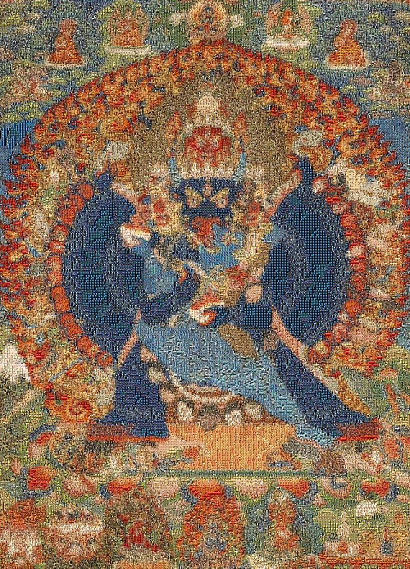 Figure 1: 由 13682 张视频封面图生成的西藏唐卡